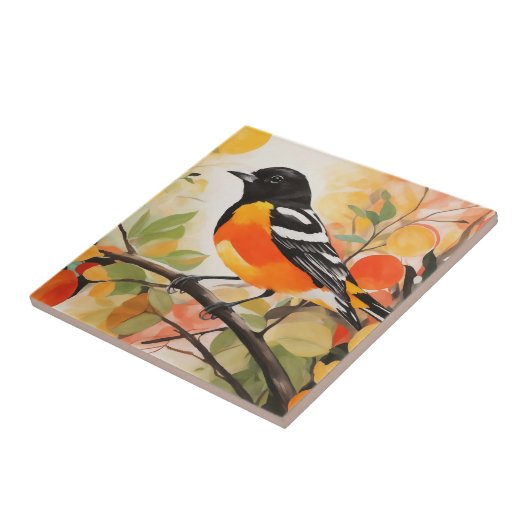 Springtime Nature's Charm Bird Baltimore Oriole Fliese (Seite)