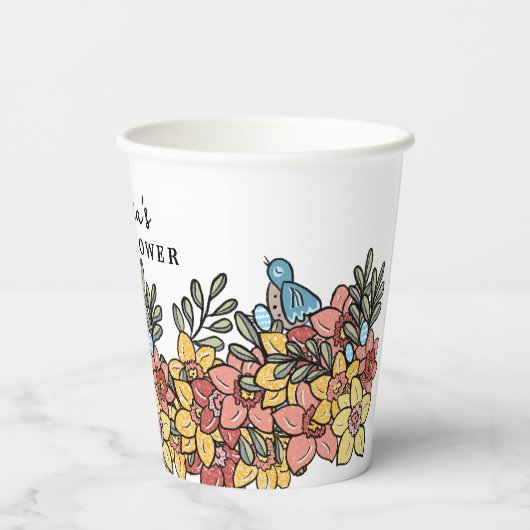 Springtime Oaster Baby Dusche Pappbecher (Rückseite)