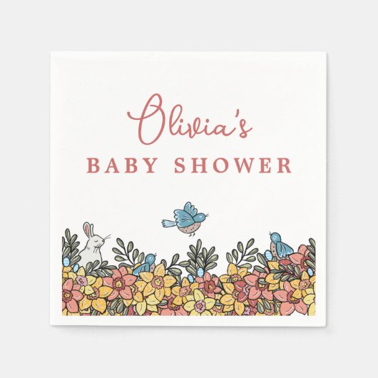 Springtime Oaster Baby Dusche Serviette (Vorderseite)