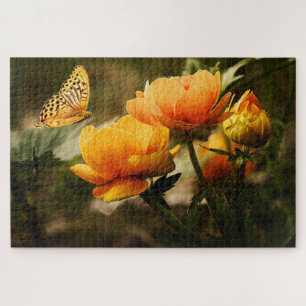 Springtime Orange Blumengarten 1014 Stück Puzzle
