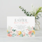 Springtime Osterbrunch & Eierjagd Einladung (Stehend Vorderseite)