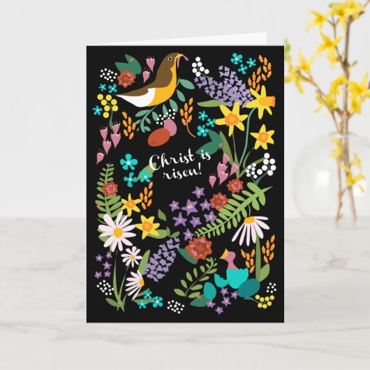 Springtime Osterkarte Karte (Gelbe Blume)