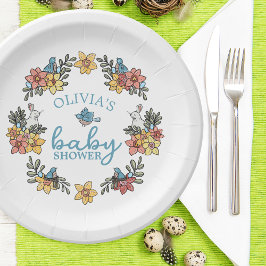 Springtime Osterkranz Kinderdusche Pappteller