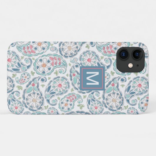 Springtime-Paisley-Muster Case-Mate iPhone Hülle (Rückseite (Horizontal))