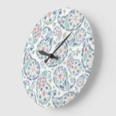 Springtime Paisley Pattern Große Wanduhr (Winkel)