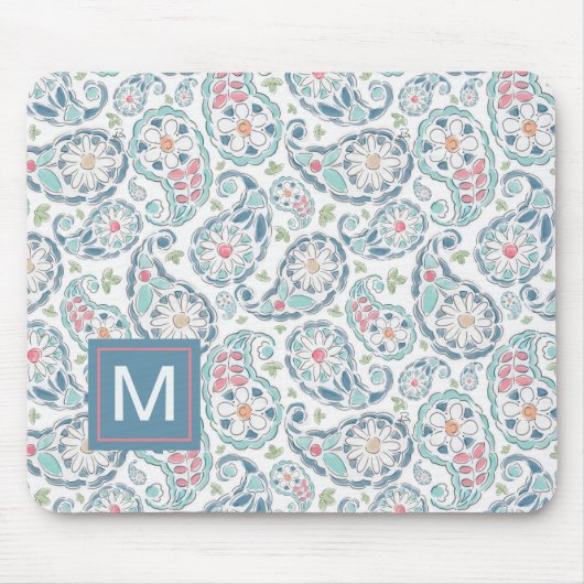 Springtime Paisley Pattern Mousepad (Vorne)