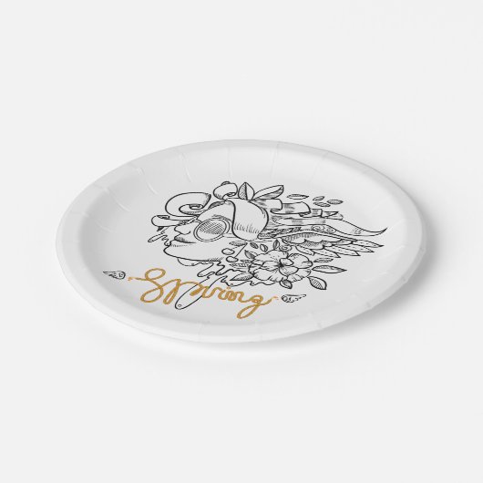 Springtime Pappteller (Schrägansicht)