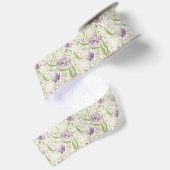 Springtime Pastell floral Muster Satinband (Rückseite)
