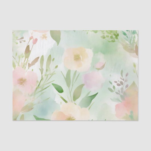 Springtime Pastell Watercolor Seidenpapier (Vorderseite)