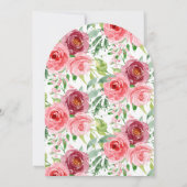 Springtime Peonies Rose Blumenkohl Brautparty Tee Einladung (Rückseite)
