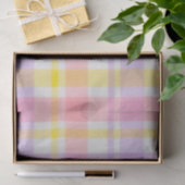 Springtime Pink Lavender Plaid Seidenpapier (Geschenk)