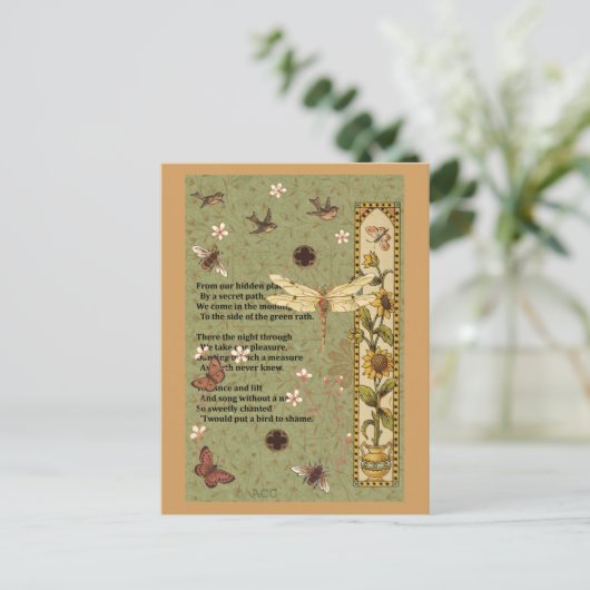 Springtime Postkarte (Stehend Vorderseite)