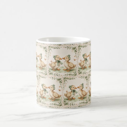 Springtime Quacker: Enten Inspiriert Sips 🐥 ☕ Kaffeetasse (Mittel)