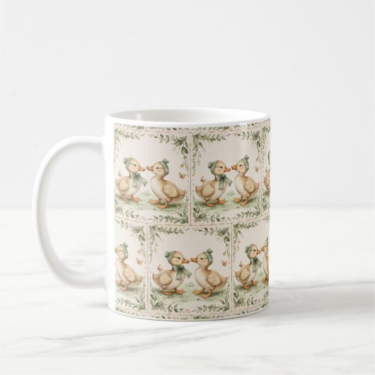 Springtime Quacker: Enten Inspiriert Sips 🐥 ☕ Kaffeetasse (Links)