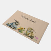 Springtime Rabbit Doormat Fußmatte (Schrägansicht)