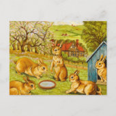 Springtime Rabbits von Louis Wain Postkarte (Vorderseite)
