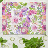 Springtime Ranunculus und Rose Geschirrtuch (Gefaltet)