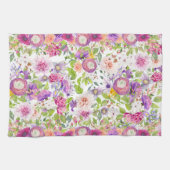 Springtime Ranunculus und Rose Geschirrtuch (Horizontal)