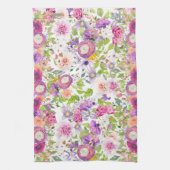 Springtime Ranunculus und Rose Geschirrtuch (Vertikal)