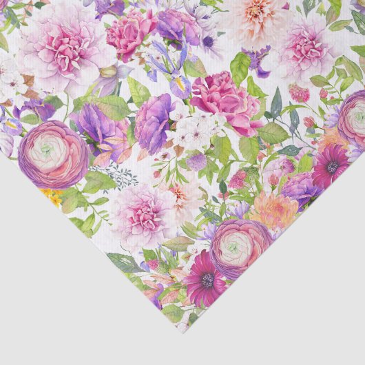 Springtime Ranunculus und Rose Seidenpapier (Ausschnitt)