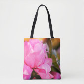 Springtime Rosa Azalea Pinselstrich Polyester-Tasc Tasche (Vorderseite)