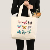 Springtime-Schmetterlinge Jumbo Stoffbeutel (Vorderseite (Produkt))