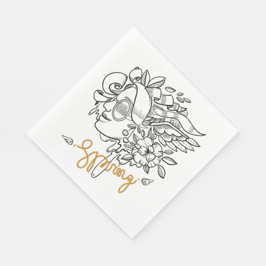 Springtime Serviette (Ecke)