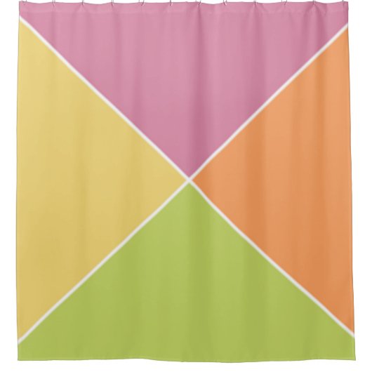 Springtime Sherbet-Raute Duschvorhang (Vorderseite)