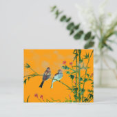 Springtime Sparrows Postkarte (Stehend Vorderseite)