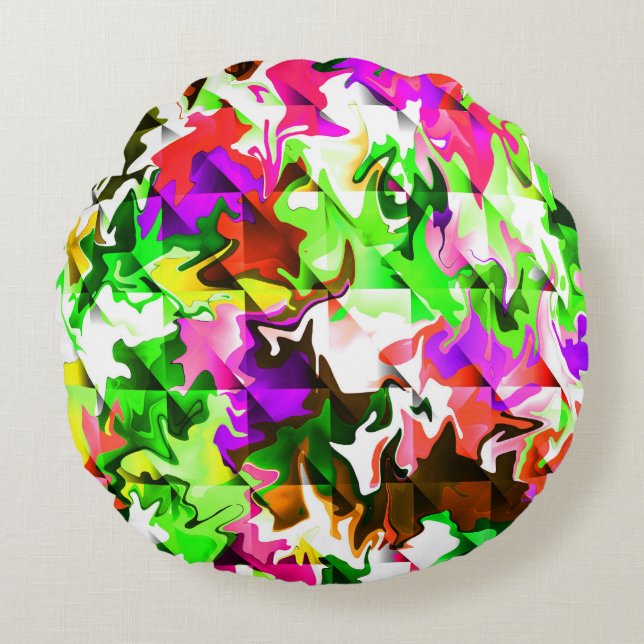 Springtime Spaß..... Rundes Kissen (Vorderseite)