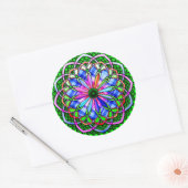 Springtime Spiral Blume Runder Aufkleber (Umschlag)