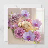 Springtime Splendor 3D Grußkarte mit Dew-Kiss Karte (Rückseite)