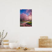 Springtime Splendor während Sonnenuntergang Poster (Küche)