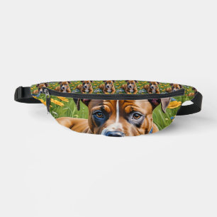 Springtime Staffordshire Bull Terrier Puppy, Bauchtasche