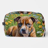 Springtime Staffordshire Bull Terrier Puppy, Waschbeutel (Vorderseite)