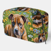 Springtime Staffordshire Bull Terrier Puppy, Waschbeutel (Rechte Ecke)