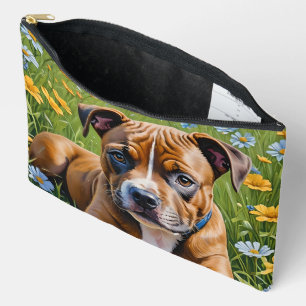 Springtime Staffordshire Bull Terrier Puppy, Zubehörtasche