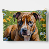 Springtime Staffordshire Bull Terrier Puppy, Zubehörtasche (Rückseite)