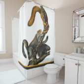 Springtime Three Happy Eichirrels Duschvorhang (Beispiel)