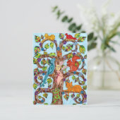 Springtime Tree of Life Postkarte (Stehend Vorderseite)