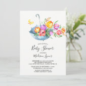 Springtime Tulips Babyldusche Einladung (Stehend Vorderseite)