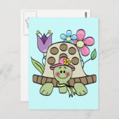 Springtime Turtle Tshirts und Geschenke Postkarte (Vorne/Hinten)