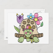 Springtime Turtle Tshirts und Geschenke Postkarte (Vorne/Hinten)