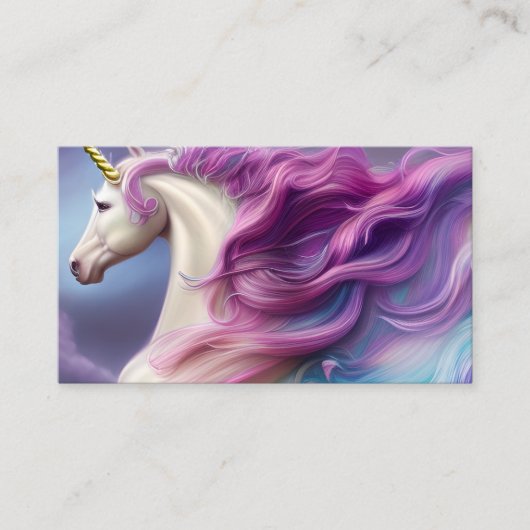 Springtime Unicorn Pferdetriptych Visitenkarte (Vorderseite)