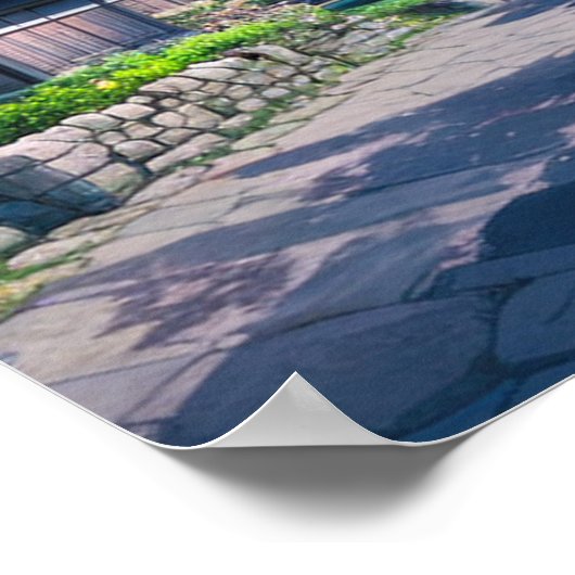 Springtime Village in Japan Poster (Ecke)