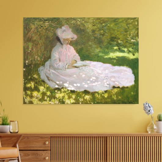 Springtime von Claude Monet Leinwanddruck (Insitu (Wohnzimmer))