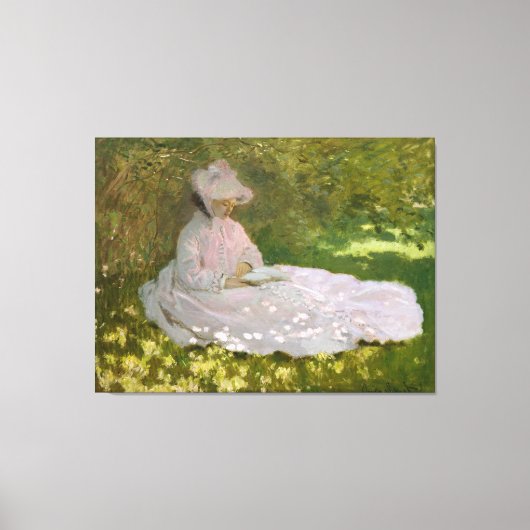 Springtime von Claude Monet Leinwanddruck (Vorderseite)