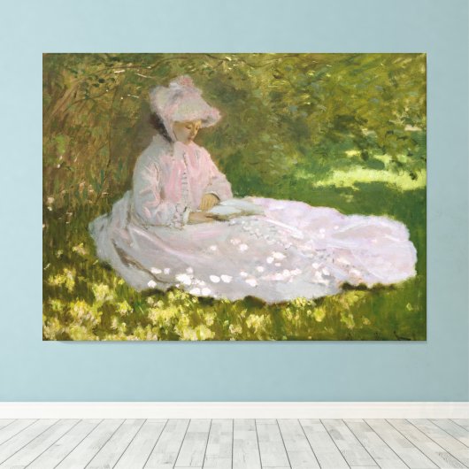 Springtime von Claude Monet Leinwanddruck (Insitu (Holzboden))