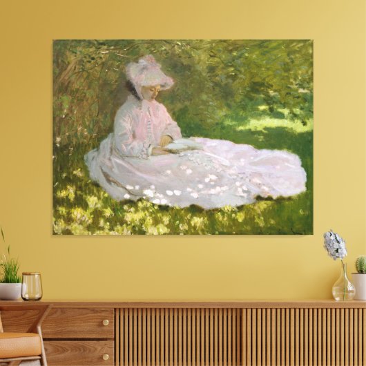 Springtime von Claude Monet Leinwanddruck (Insitu (Wohnzimmer))
