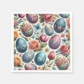 Springtime Wasserfarbe Ostereier Napkins Serviette (Vorderseite)